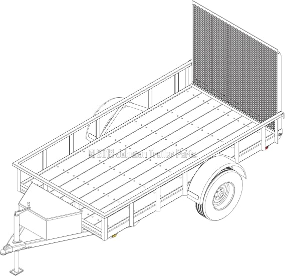 Johnson Trailer Parts 5x10 Utility Trailer Plans, 3,500 lb Capacity, DIY Blueprints, Step-by-Step Instructions, U60-120-35J