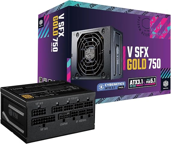 Cooler Master V750 SFX Gold ITX SFF Power Supply, PCIe 5.1 Ready