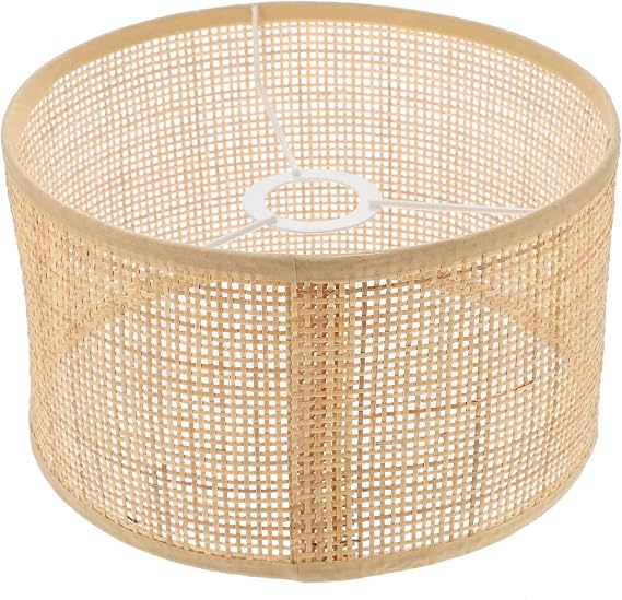 FRCOLOR Wicker Lamp Shade Rattan Chandelier Lamp Shade Woven Ceiling Light Covers Clip On Bulb Lampshade for Table Wall Floor Ceiling Lamp