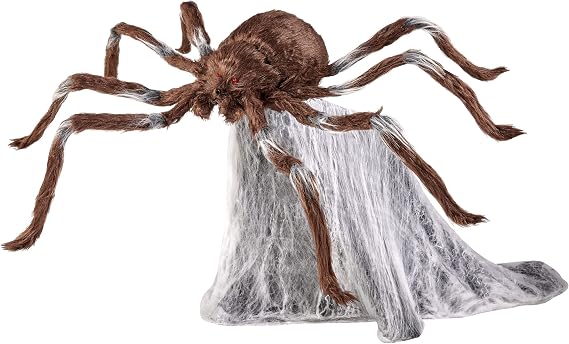 Spirit Halloween 21 In LED Brown Jumping Spider Animatronic, Multicolor
