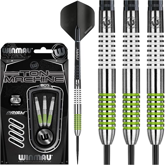 Winmau Michael Van Gerwen MvG Ambition Darts Set - Available in Soft Tip for Electronic Dartboards and Steel Tip for Classic Dartboards - Available in Weights from 20g to 24g
