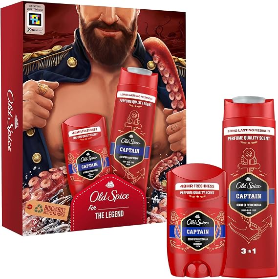 Old Spice Captain Deo Stick 50ml and Shower Gel 250ml