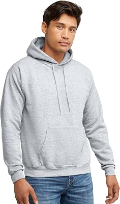Hanes Mens EcoSmart Hoodie, Midweight Fleece, Pullover Hooded Sweatshirt