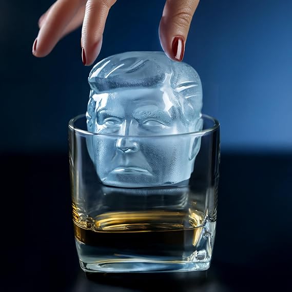Trump Ice Cube Maker Rapid Ice Production, Compact Countertop Design, MAGA-Themed