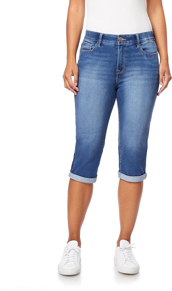 Angels Forever Young 360 Sculpt Jean Capri Pants for Women, Sizes 6-24