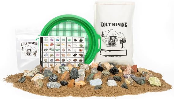 Excavation Dig Kit - Real Emerald & Gemstone Discovery for Adults - Authentic Crystal & Mineral Specimens - Professional Geology Set for Rock Hounds & Collectors