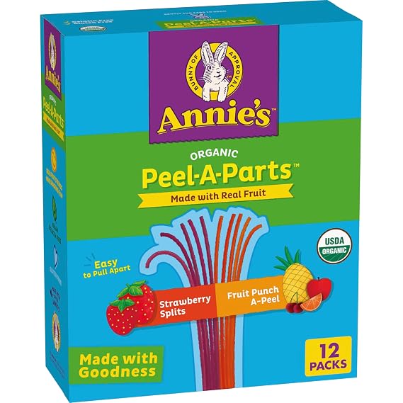 Annie's Organic Fruit Peel-A-Parts Fruit Flavored Snacks Variety Pack, 12pk