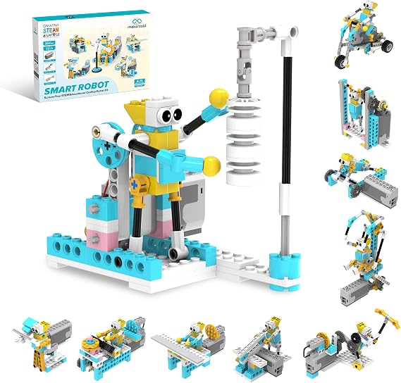 Makerzoid Smart Robot 72 in 1 STEM Educational Toy Electronic Building Robot Toy Robot Learning Kit Logic Training Kit DIY Robot Building Set 6 Years Old and Up