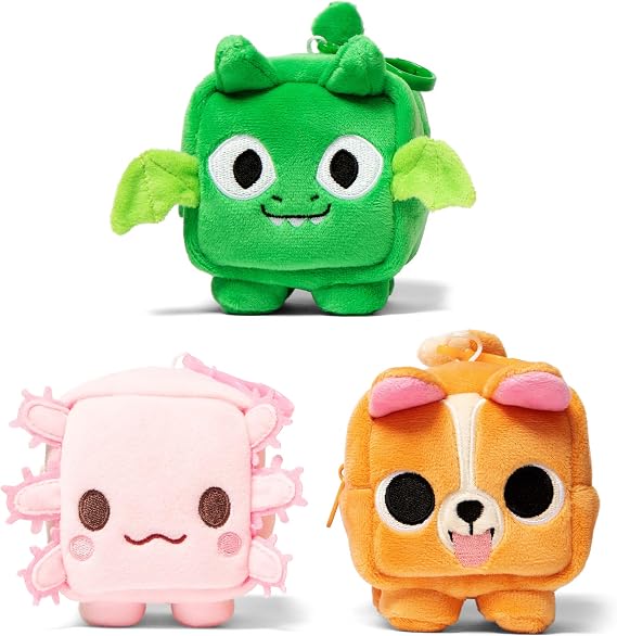 Pet Simulator - Plush Pouch Keychains 3-Pack (3" Tall) [Includes DLC]