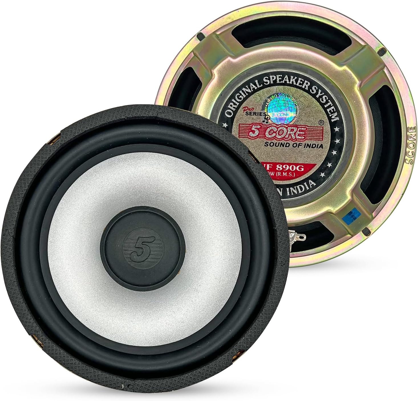 5 CORE 8 Inch Subwoofer 900 Watt PA DJ Sub Woofer Speaker 8 Ohm 13 Oz Magnet 1 Voice Coil w Deep Bass - WF 890G SLV