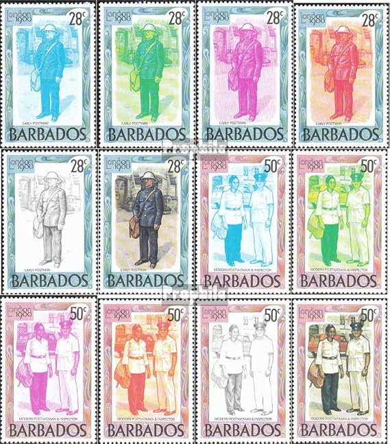 Barbados 502-513 (Complete.Issue.) unmounted Mint/Never hinged ** MNH 1980 Stamp Exhibition (Stamps for Collectors) Uniforms/Costumes
