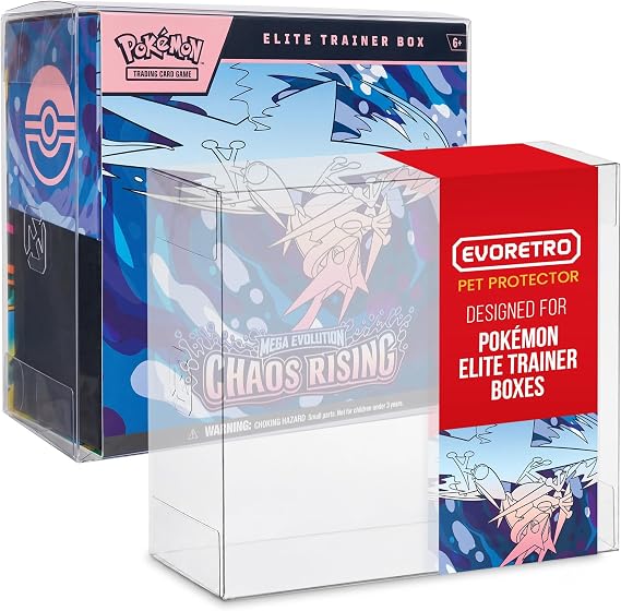 EVORETRO ETB Protector Case for Pokemon Elite Trainer Box Case , 5 Pack