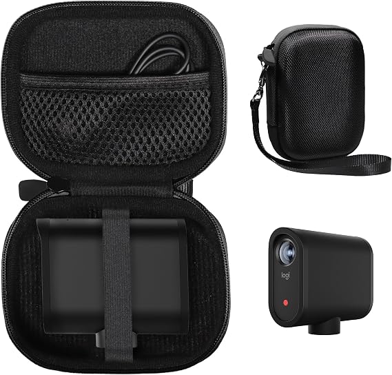 Case for Logitech for Creators Mevo Start, Wireless Live Streaming Camera (Black)