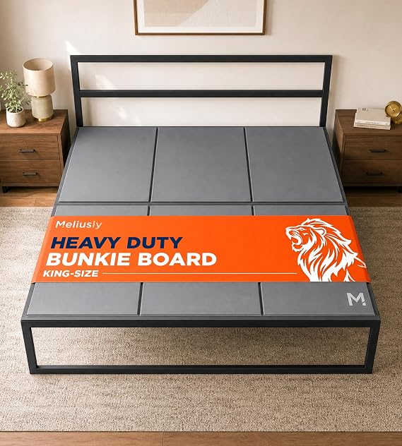 Meliusly Heavy Duty Bunkie Board King Size (76x80) - Under Bed Support