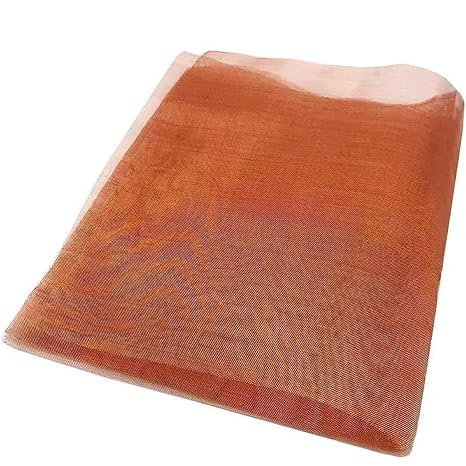 12" x 10 ft Copper Mesh Screen Roll, 40 Mesh Roll Wire Fabric, 99.9% Pure Copper for Grounding, Filter, Crafts, Window Protection