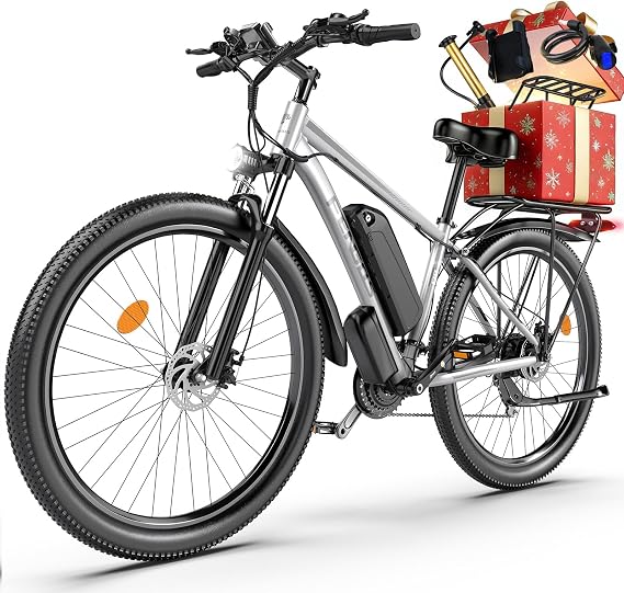 2000W Ebike for Adults, 80 Mile 35MPH Electric Mountain Bike, 48V 840WH Aluminum Electric Bicycle, 21-Speed Gears E Bike, Dual Disc Brakes with Brake Taillight, 27.5" Tire, Front Dual Suspension