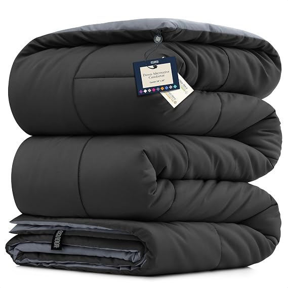 BELADOR Queen All-Season Duvet Insert - Down Alternative, Mid-Plush Lightweight Comforter, Box Quilted Siliconized Fiberfill Oeko-Tex Hotel Comforter