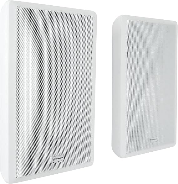 Rockville RockSlim 70W White 5.25" 70V Commercial Restaurant Speakers, Pair