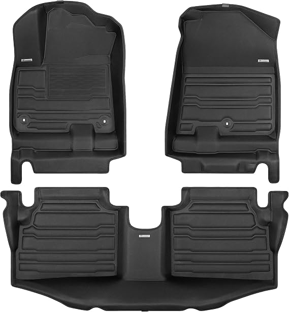 TuxMat - for Kia NIRO Plug-in Hybrid 2019-2022 Models - Custom Car Mats - Maximum Coverage, All Weather, Laser Measured - This Full Set Includes 1st and 2nd Rows