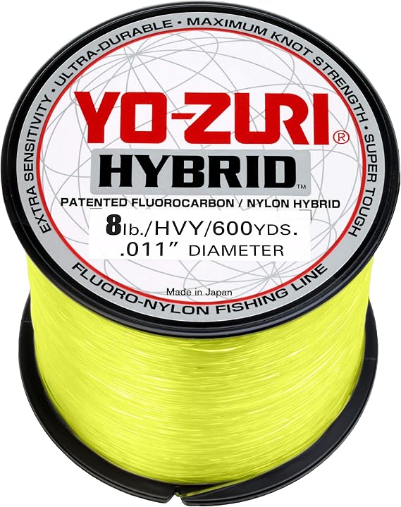 Yo-Zuri 8 HB 600 YL Hybrid High Vis Yellow 600Yd 8Lb