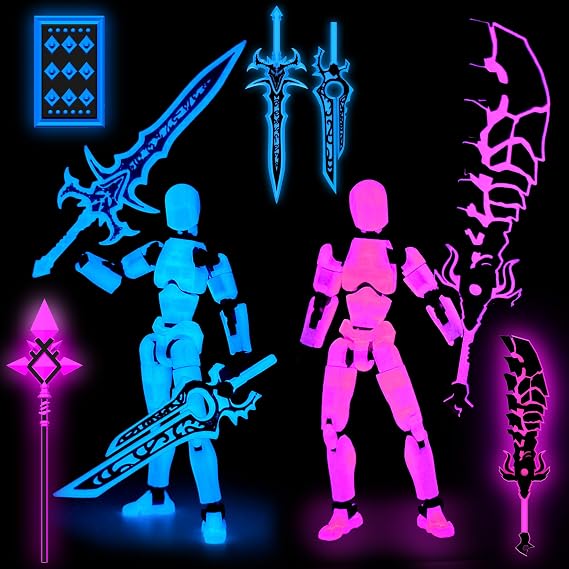 Titan 13 Action Figure Glow in the dark, 3D Printed T Dummy 13 Anime Figure