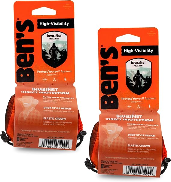 Ben's InvisiNet Head Net, High-Visibility Mesh, Pack of 2