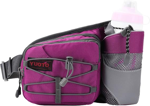 Waist Pack with Water Bottle Holder for Running Walking Hiking Fanny Pack