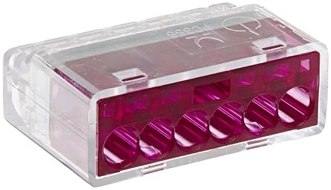 NSI PIWC-6-C Easy-Twist Push-in Wire Connector, 6 Wires, Purple (Box of 50)