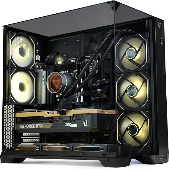 VRLA Tech GeForce RTX 5090 Intel Core Ultra 9 285K 32GB RGB DDR5 6000MHz 2TB NVMe 1200W Windows Gaming PC Desktop (Black)
