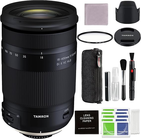 TAMRON Tamron 18-400mm f/3.5-6.3 Di II VC HLD Lens for Canon EF with Pixel Connection Advanced Accessory and Travel Bundle (Tamron 6 Year USA )