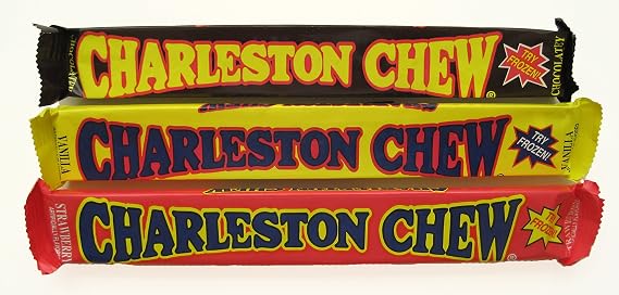 Charleston Chew Chewy Nougat Candy 3 Flavor 9 bar Variety Bundle