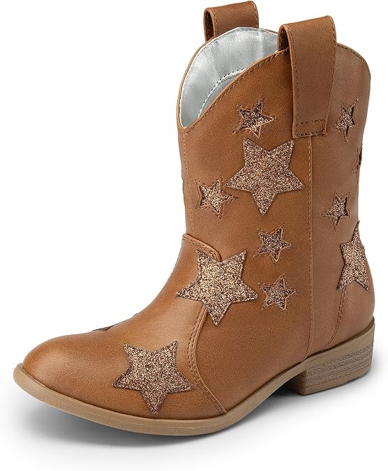 DREAM PAIRS Girls Cowboy Cowgirl Western Boots