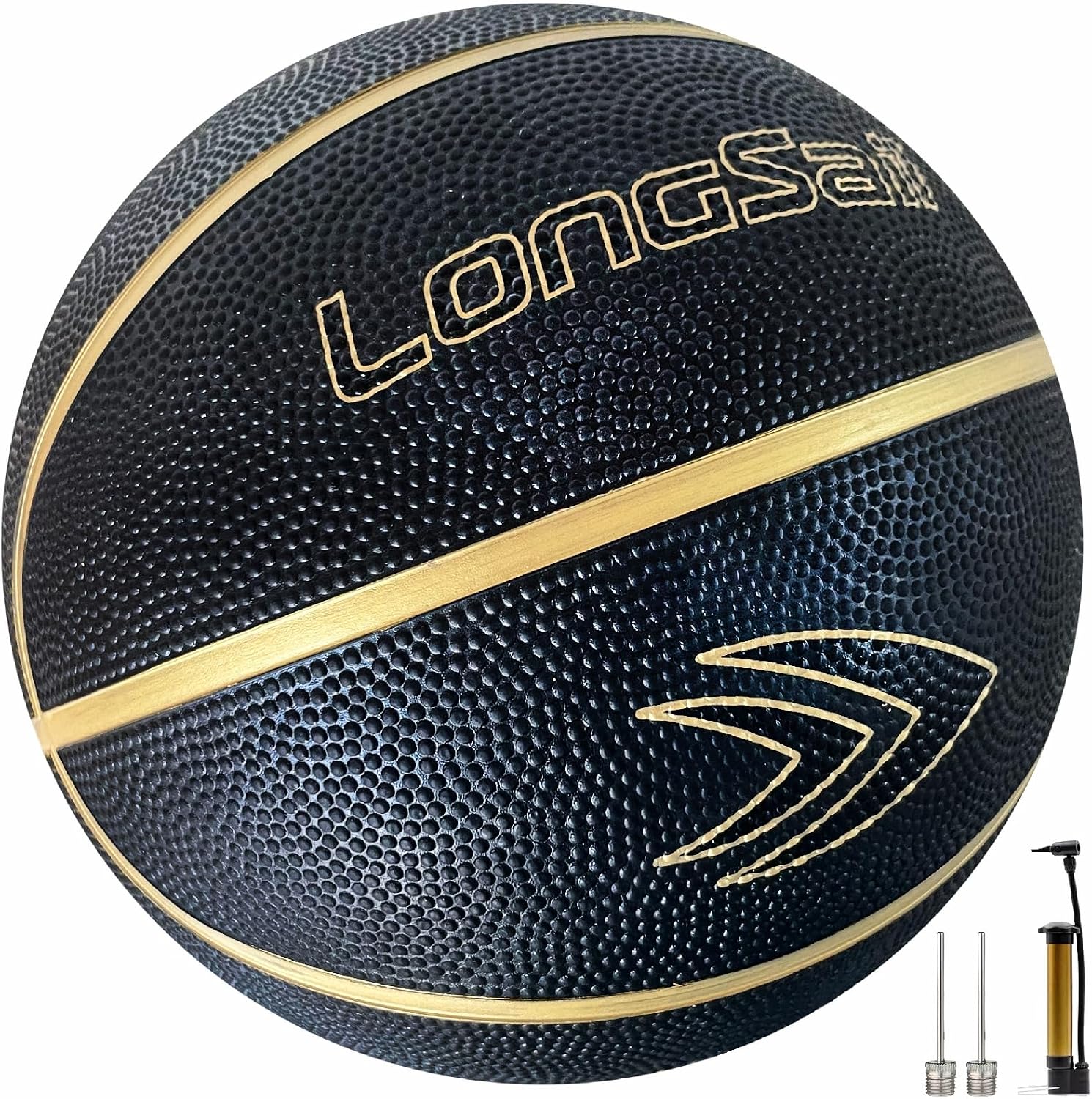 Full Size Basketball Rubber- Leather,Indoor-Outdoor-Pool,with PumpDeflated