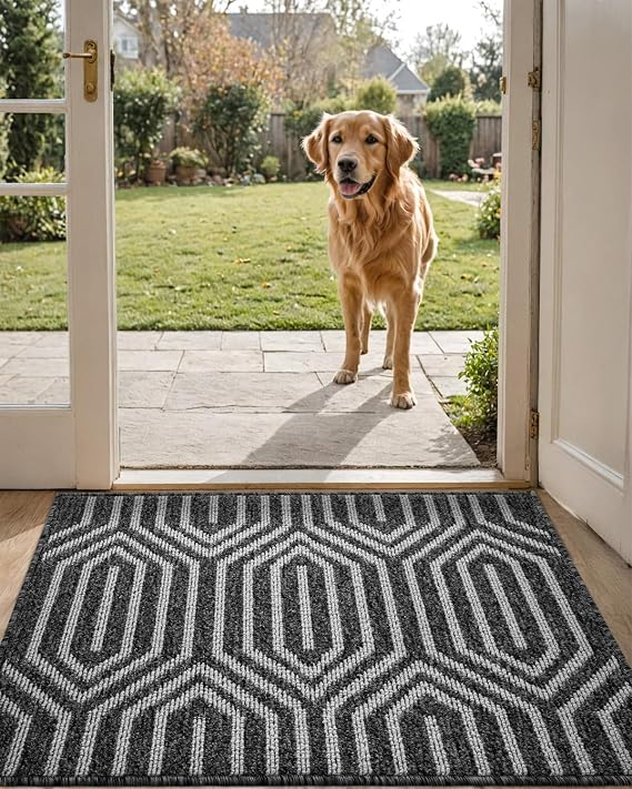 DEXI Front Door Mats for Entryway, 24x36 Non Slip Washable Entry Doormat