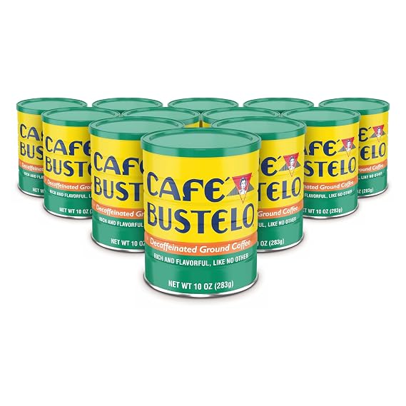 Cafe Bustelo, Decaffeinated Espresso Ground Coffee, 10 Oz. Can, 12 Count Case