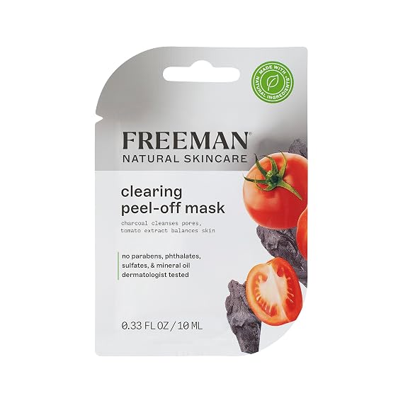 Freeman, Charcoal & Tomato Clearing Peel-Off Mask, 0.33 Fl Oz
