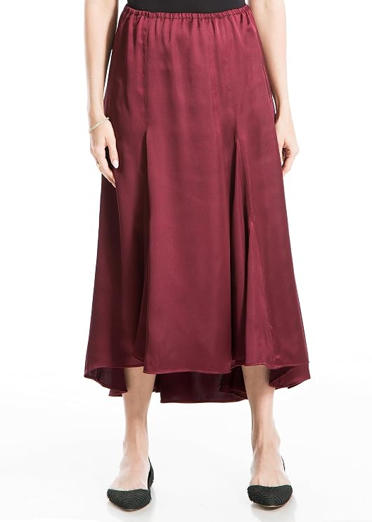 Max Studio Women's Satin High Low Hem Skirt