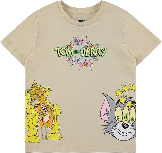 Boys Tom & Jerry Battle Shirt - Vintage Cartoon T-Shirt