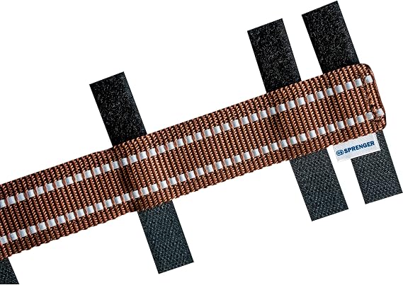 Herm Sprenger Brown Reflective Nylon Cover for Ultra-Plus Pinch Dog Collar for Small Medium Large Dogs Durable Protector for Dog Training Prong Collar (11.5in (29.5cm))