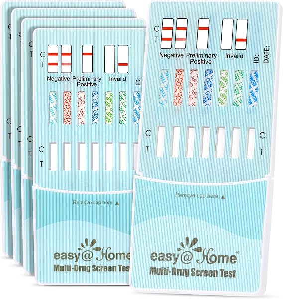 Easy@Home 7 Panel Multidrug Screen Test - Urine Drug Testing Kit, 5 Pack