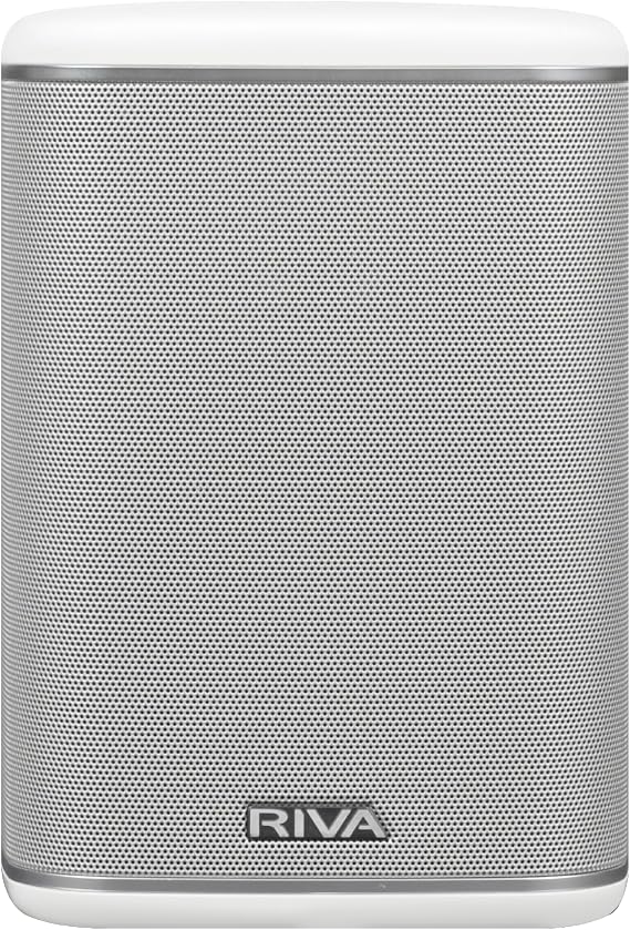 RIVA Arena Wi-Fi Bluetooth Speaker for Home, White | 6 Drivers, 50W, AirPlay 2, Chromecast, Multiroom Audio, Support Spotify and more streaming, USB & Aux, OTA Updating