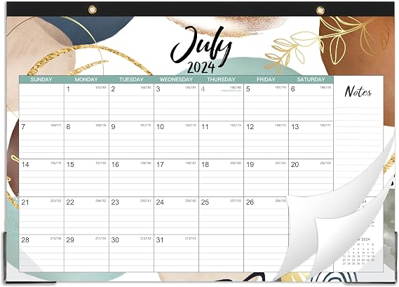 2024-2025 Desk Calendar - Desk Calendar 2024-2025, JUL.2024 - DEC 2025, 18 Months Large Desk Calendar 17" x 12", Calendar 2024-2025 with Corner Protectors, Large Ruled Blocks, Thick Paper, To-do List & Notes, Best Calendar for Planning