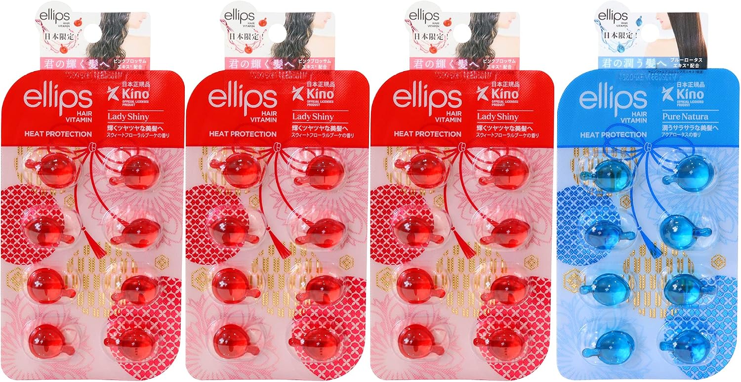 Ellips Hair Oil Pure Natura x 1, Lady Shiny x 3, Sheet Set