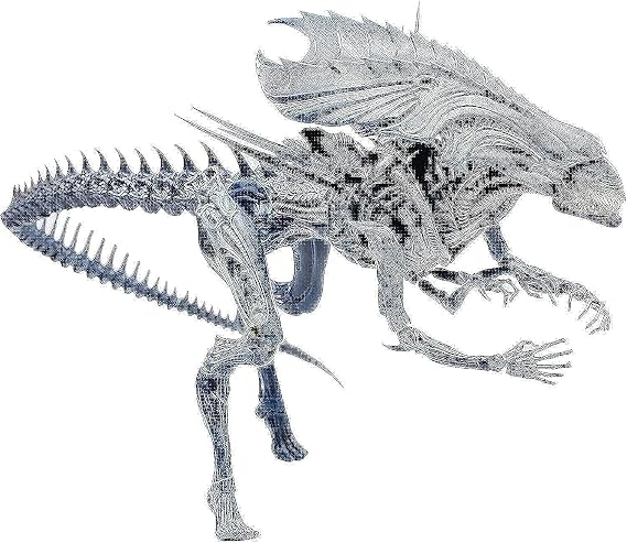Hiya Toys Alien vs. Predator: Alien Queen 1:18 Scale Action Figure, Multicolor