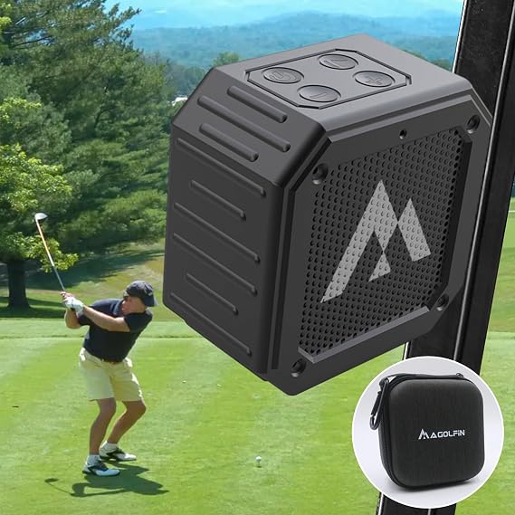 Manyetik Golf Hoparlörü Depolama Kılıflı, IPX7 Taşınabilir Golf Arabası Hoparlörü 24H Çalma Süresi, Golf Arabası Aksesuarları için 18W Yüksek Sesli Stereo Ses Manyetik Bluetooth Hoparlör,