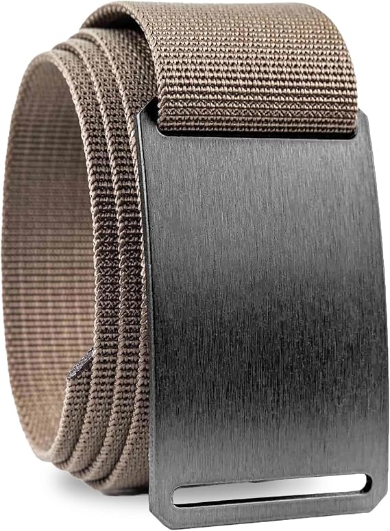 GRIP6 Men's Web Belt - Nylon Belt - Fully Adjustable Casual Belt Strap & Belt Buckle