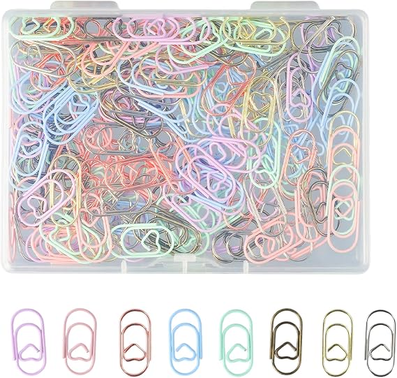 160 Pieces Cute Paper Clips, Mini Paper Clips for Women's Document Note Classification and Organization (Rose Gold/Gold/Silver/Retro/Pink/Purple/Blue/Green)