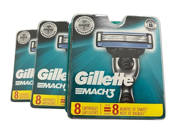 Gillette Mach 3-24 Count (3 x 8 Pack)