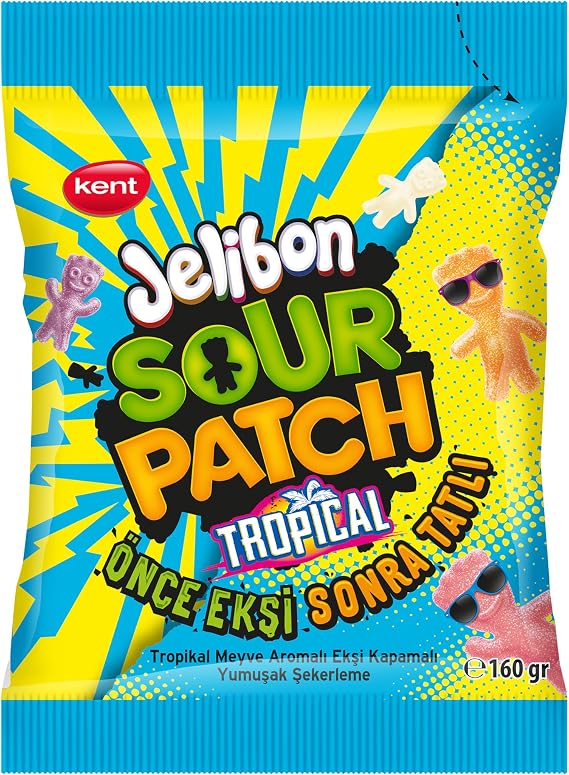 Jelibon Sour Patch Kids Tropikal Meyve Aromalı Şekerleme 160g