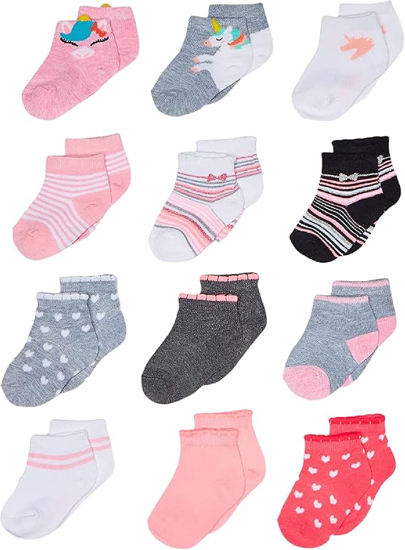 Cherokee Baby Girls 12 Pack Shorty Ankle Socks